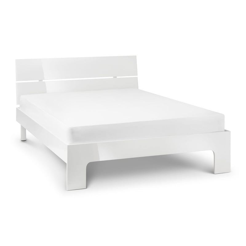 White bed frame on a white background