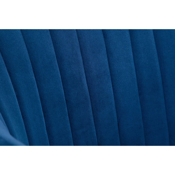 Close-up of blue pleated fabric