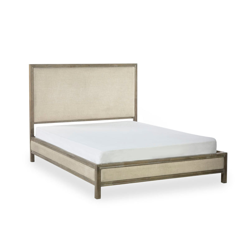 Black bed frame with dimensions labeled on a white background