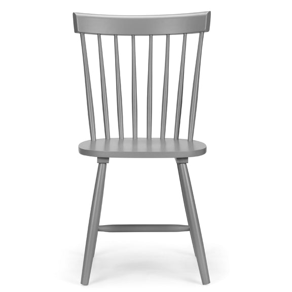 Gray wooden chair on a white background