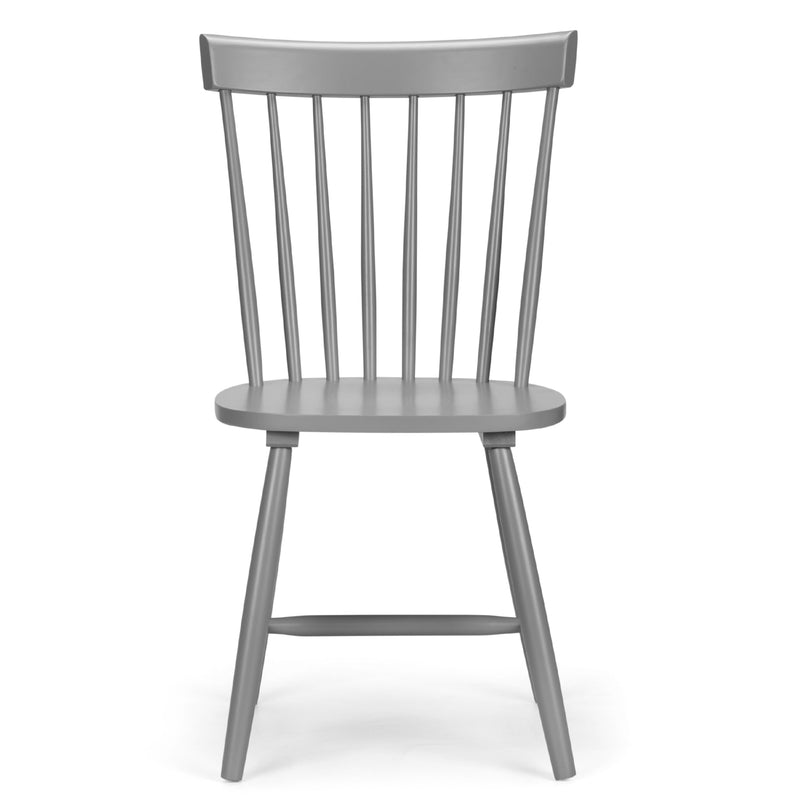 Gray wooden chair on a white background