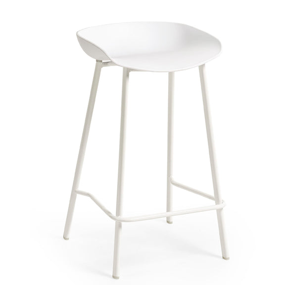 White bar stool on a white background