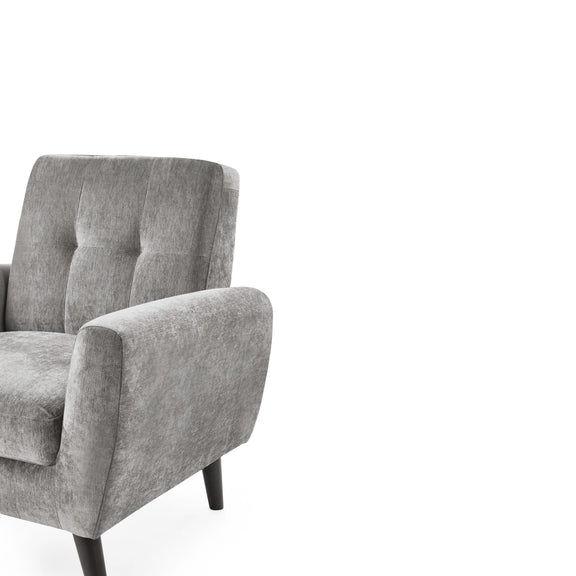 Gray armchair on a white background