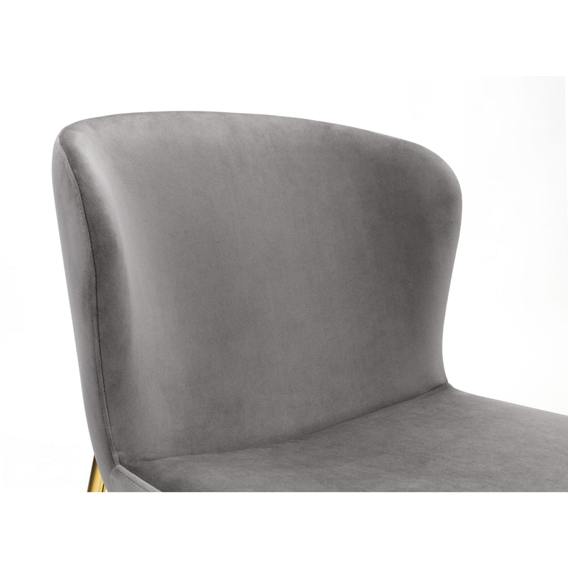 Gray chair with a white background