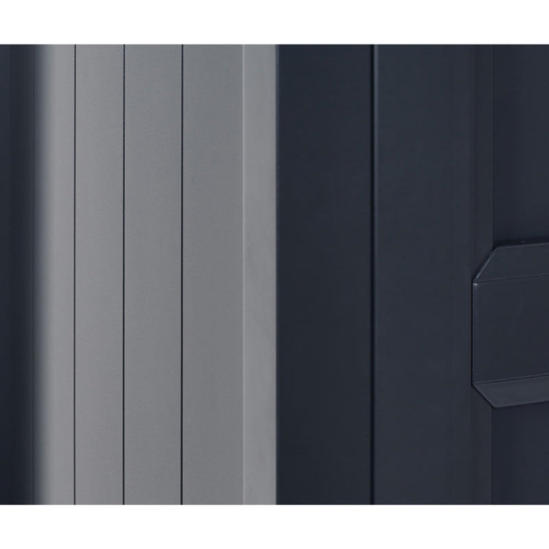 Close-up of a dark gray or black surface with horizontal stripes.