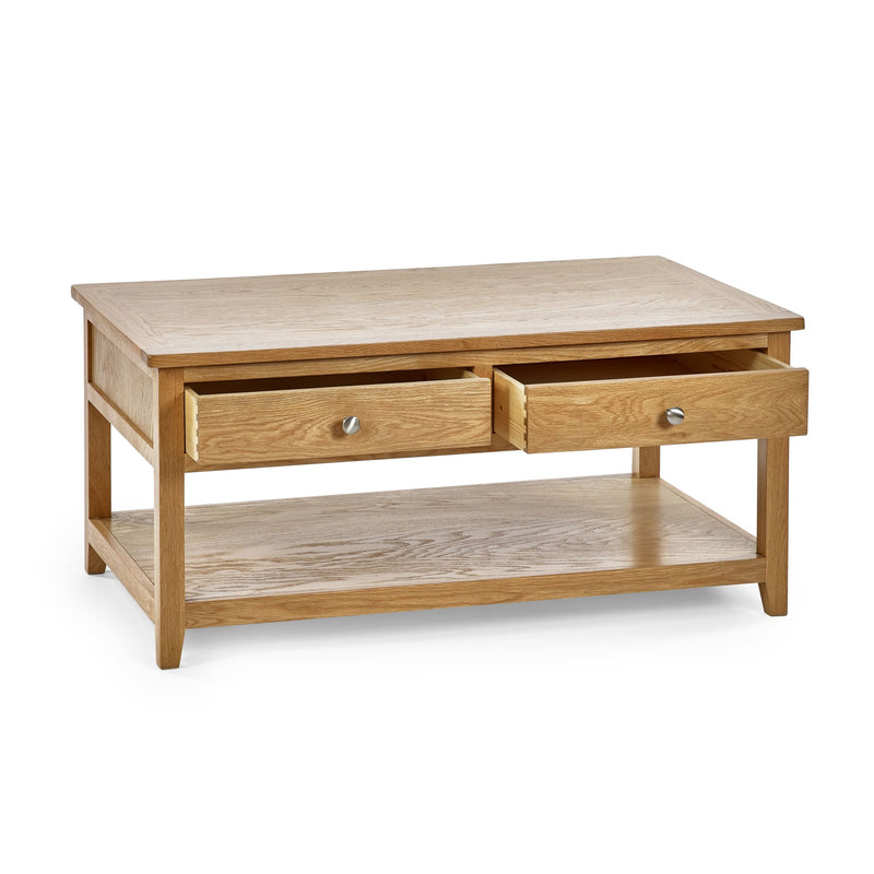 Mallory 110cm Oak Coffee Table - Living Room Table