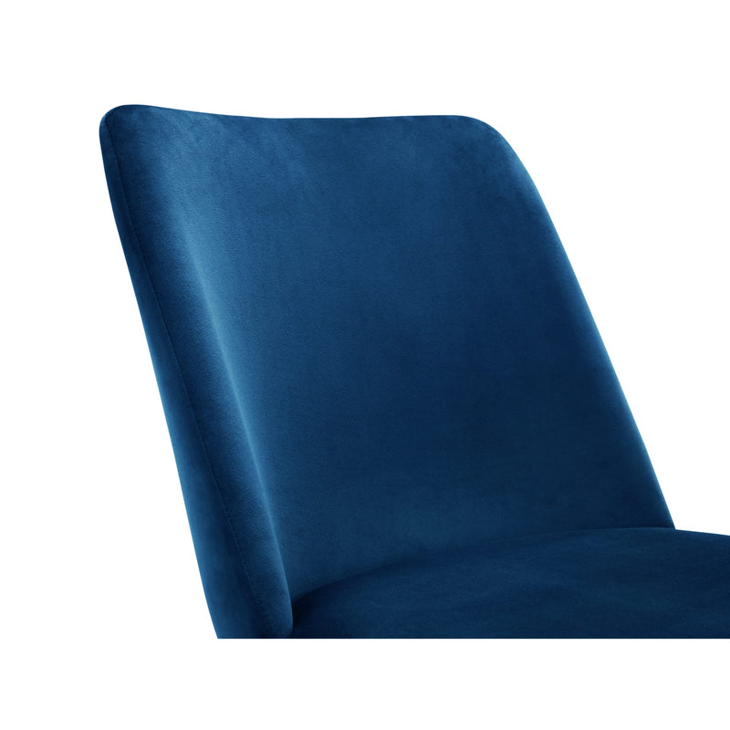 Blue chair on a white background