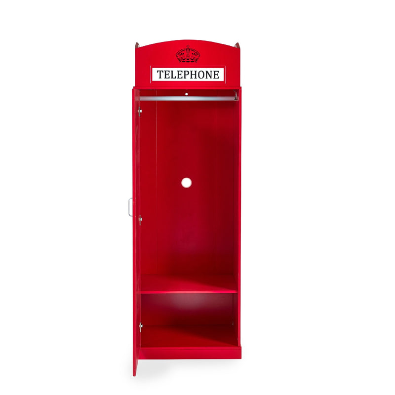 Telephone Box Wardrobe 64cm - Red