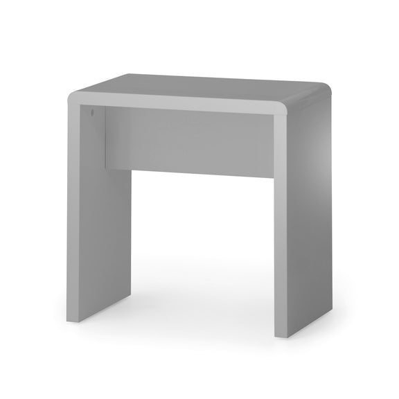 Gray side table on a white background