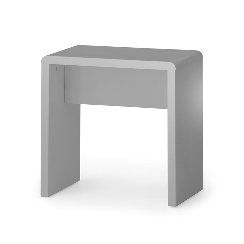 Gray side table on a white background