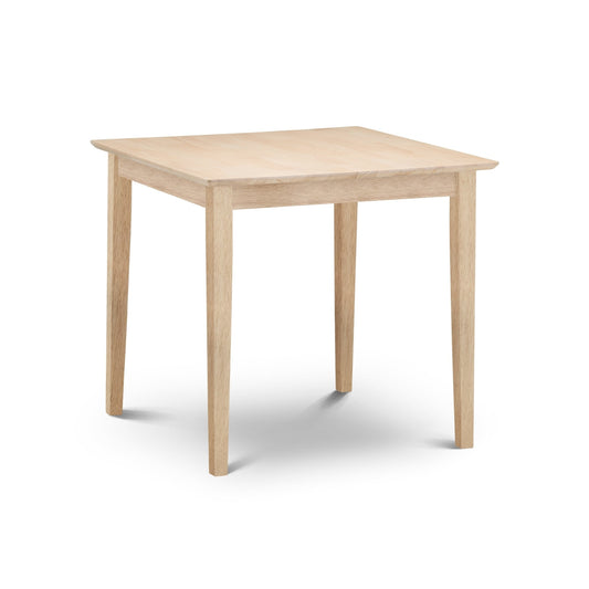 Wooden table on a white background