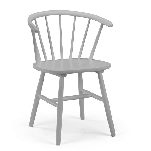 Gray wooden chair on a white background
