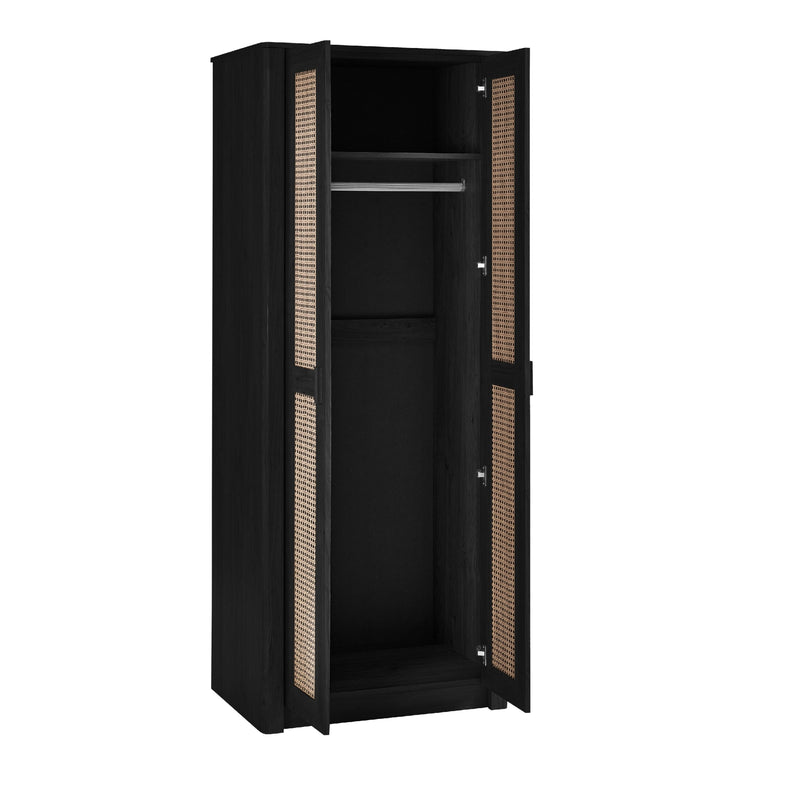 Sydney 2 Door Wardrobe 80cm - Black