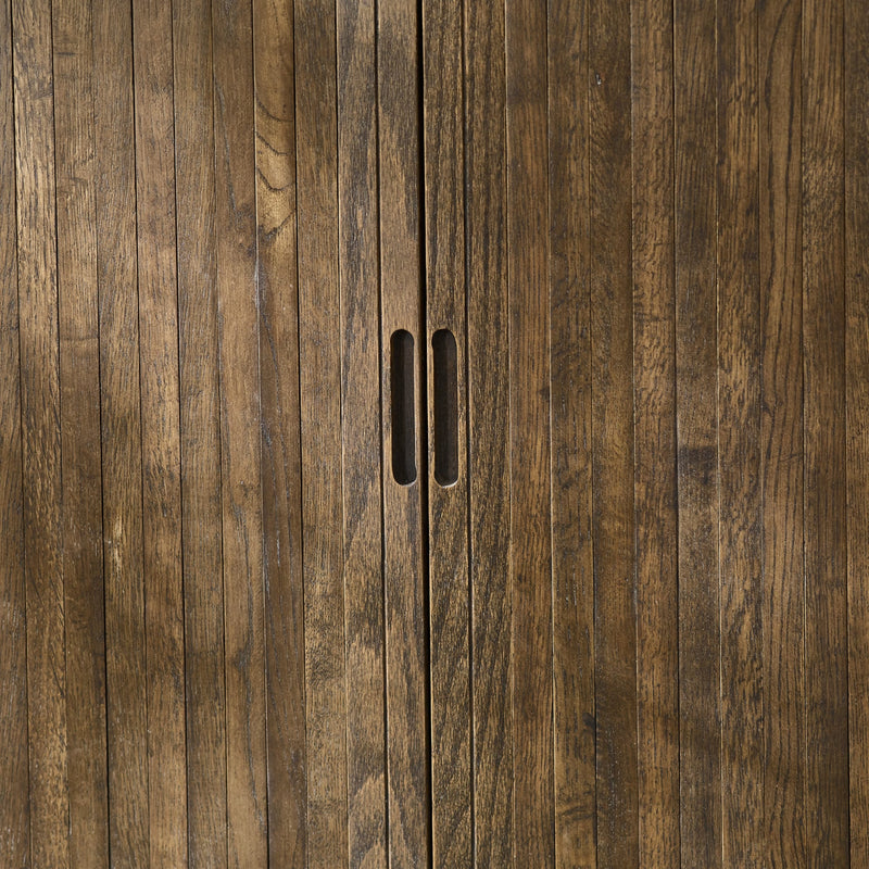 Close-up of a wooden surface with a visible grain pattern