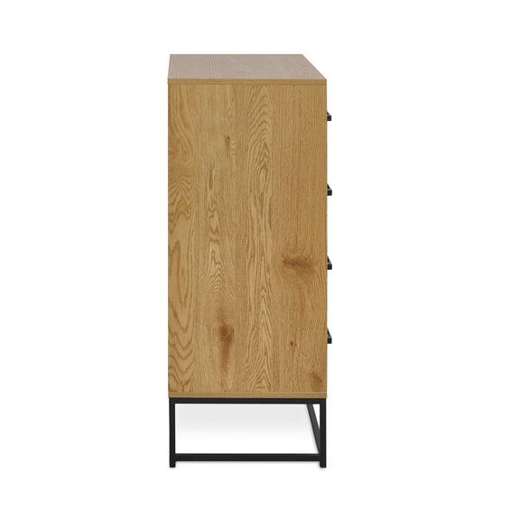 Wooden cabinet with a white background