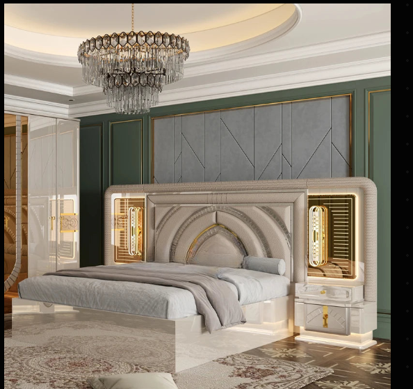 Modern Luxury Wooden Upholstered Bedroom Set – Custom Made Bedroom Furniture