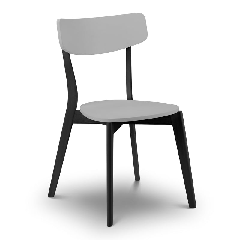 Chair with gray seat and backrest on a white background