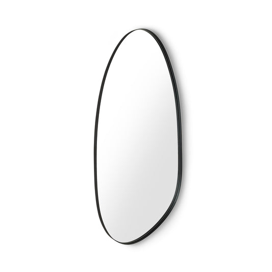 Modern wall-mounted light fixture with black frame and white glass on a white background