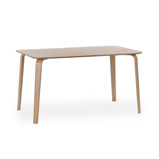 Beige rectangular table on a white background