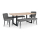 Dining set with a table and chairs on a white background