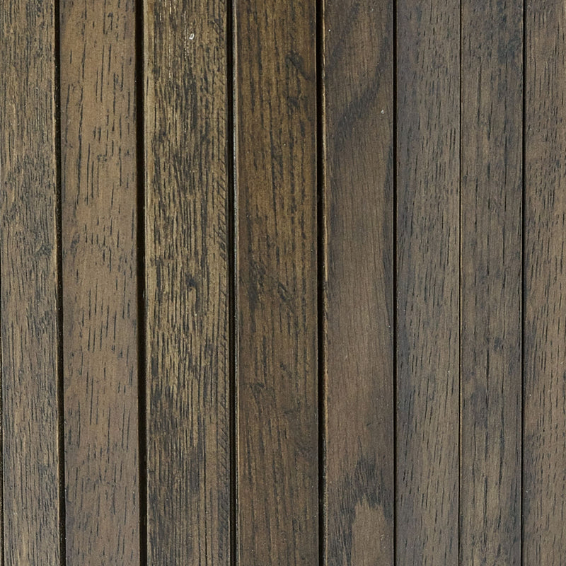 Close-up of wooden planks with a dark brown finish