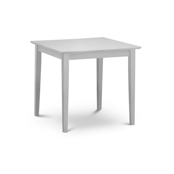 White square table on a white background