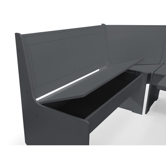 Gray sectional outdoor furniture set on a white background