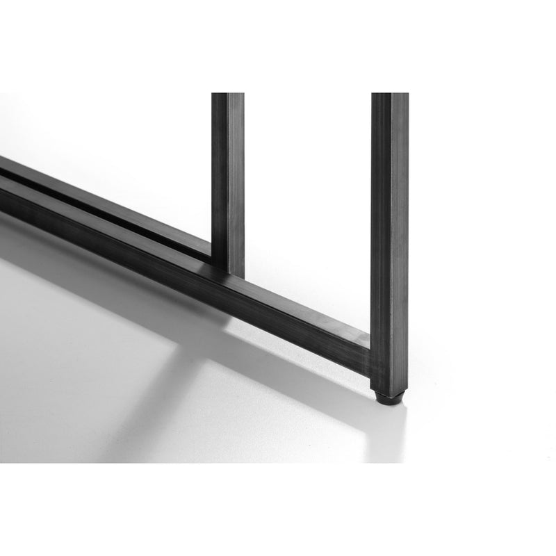 Black metal frame on a white background