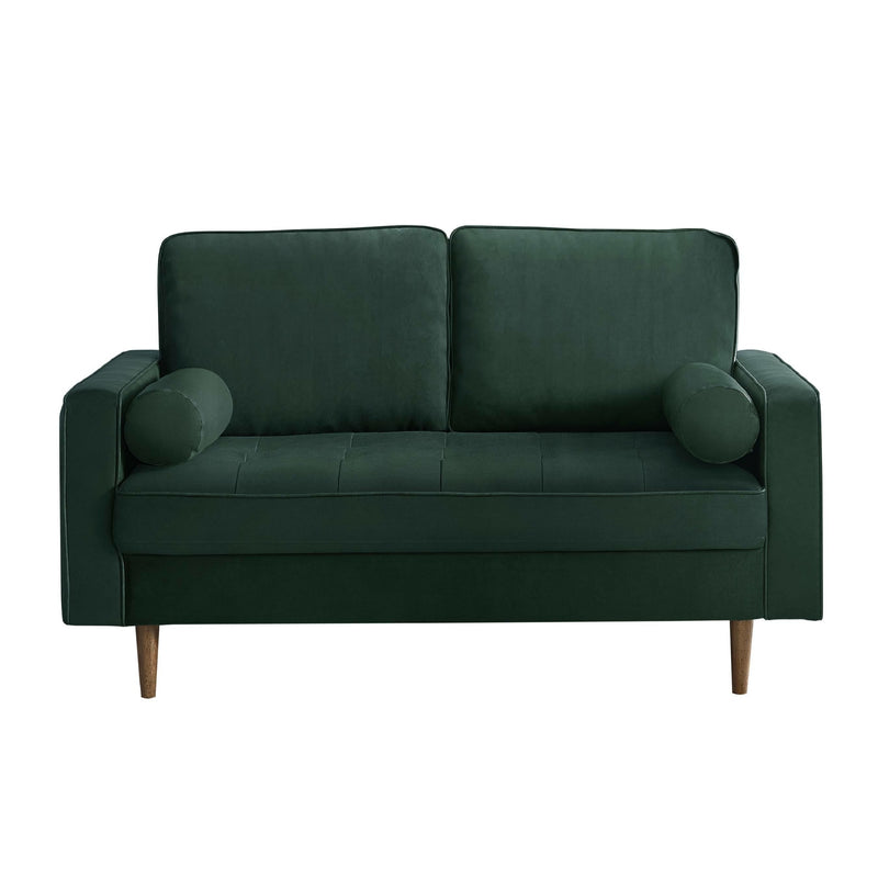 Green sofa on a white background