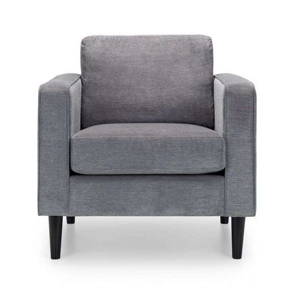 Gray armchair on a white background