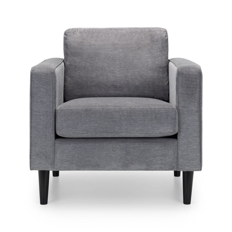 Gray armchair on a white background