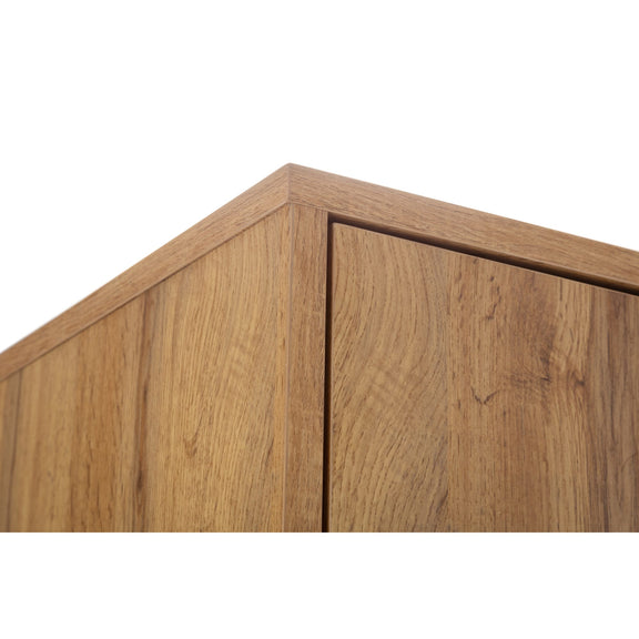 Wooden cabinet with a white background
