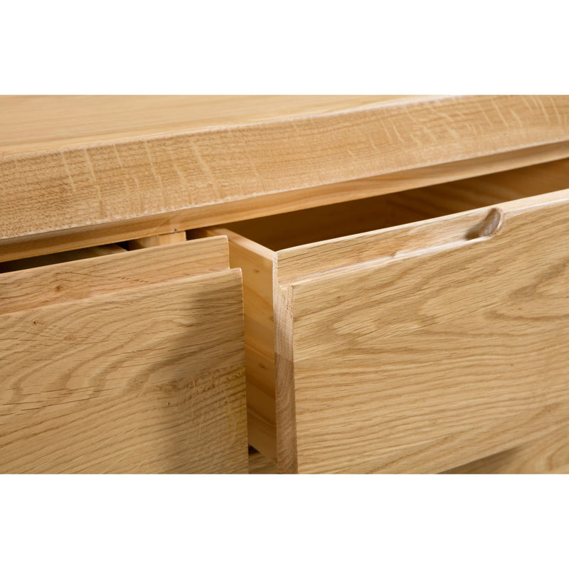 Wooden drawer set on a white background