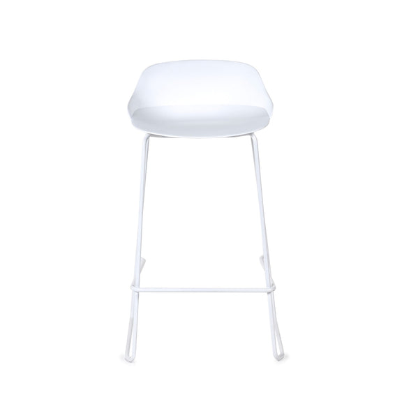 White bar stool on a white background