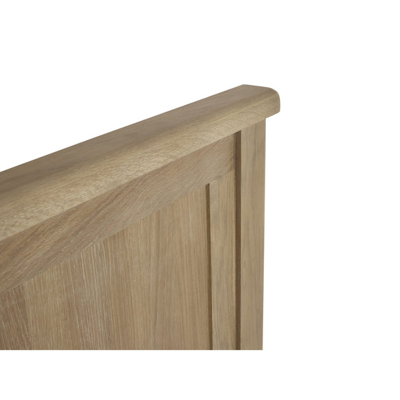 Wooden headboard panel on a white background