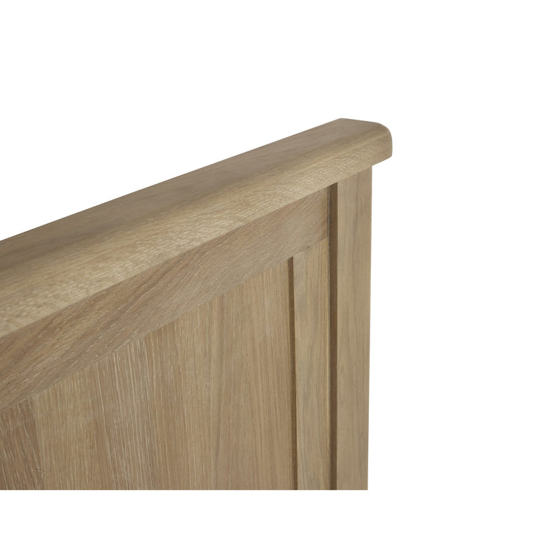 Wooden headboard panel on a white background