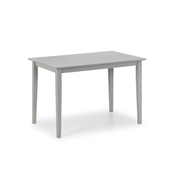 Gray table on a white background