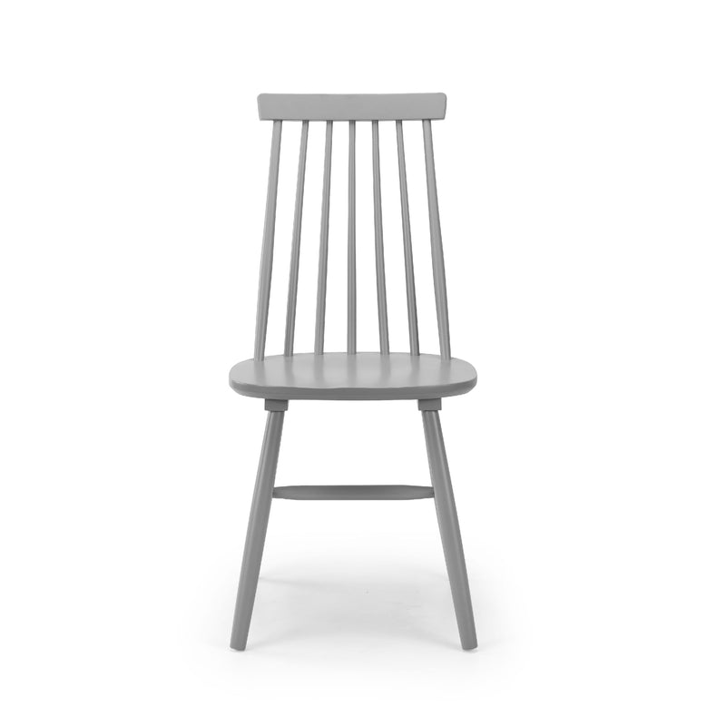 Gray wooden chair on a white background