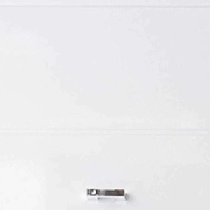 Clear glass container with a black lid on a white background