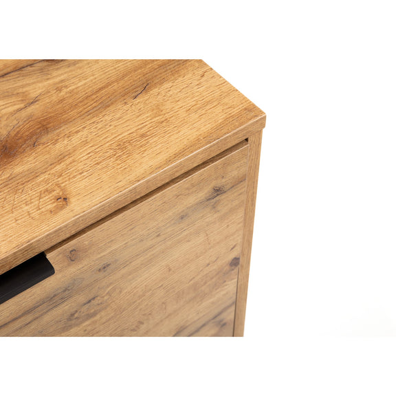 Wooden drawer with a white background