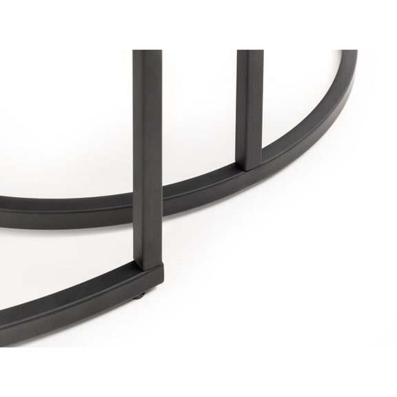 Black metal frame on a white background