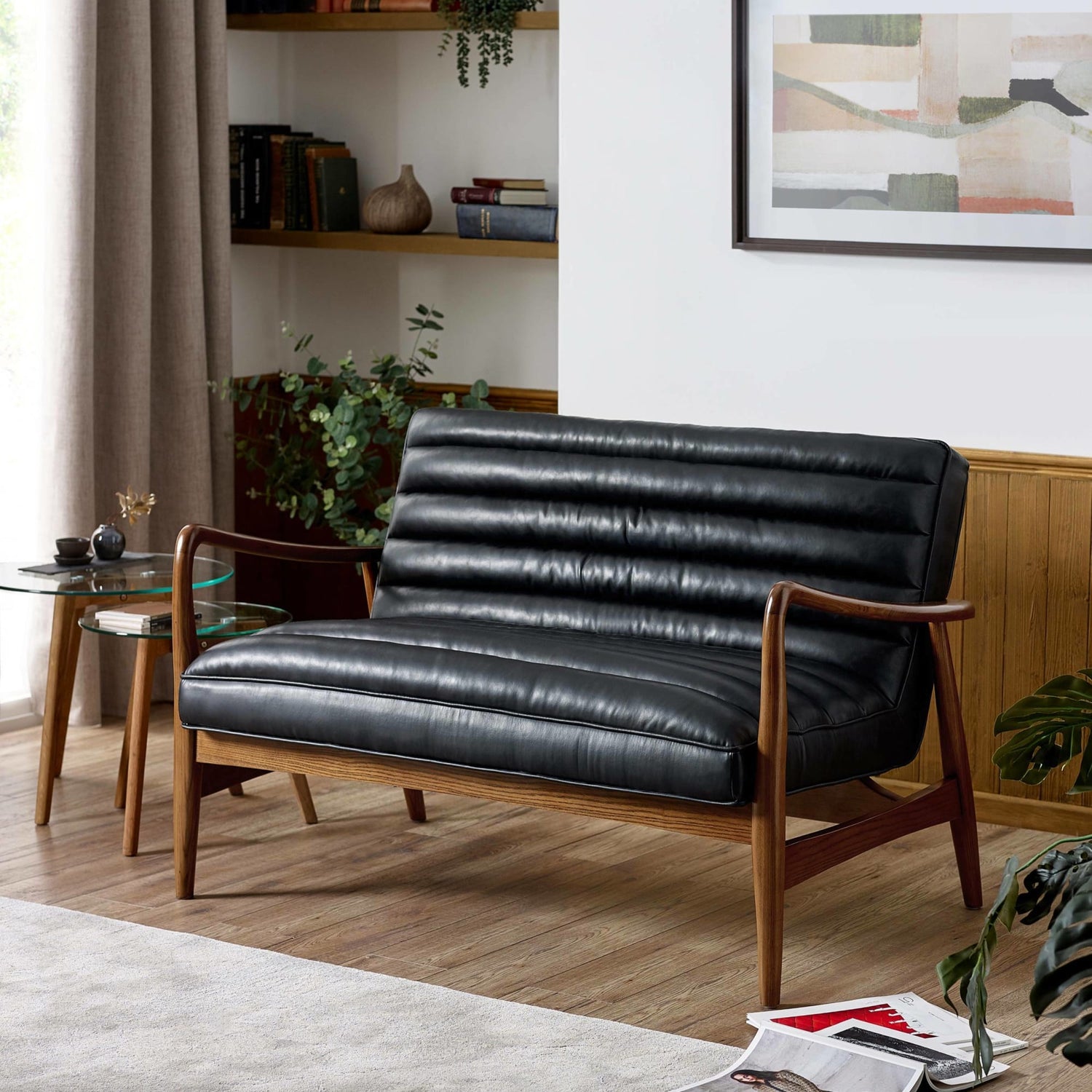 Marshall Faux Leather Sofa - Living Room Seating