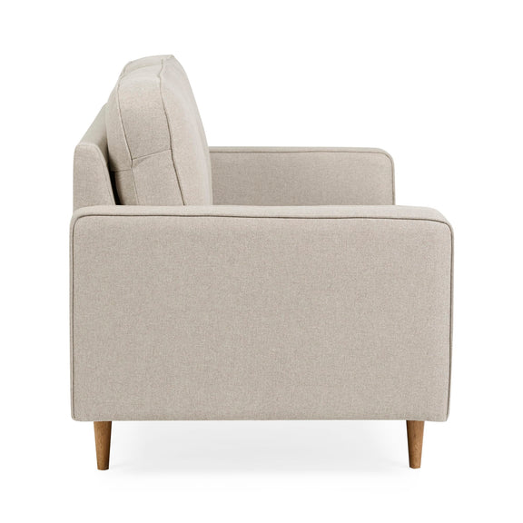 Beige armchair on a white background