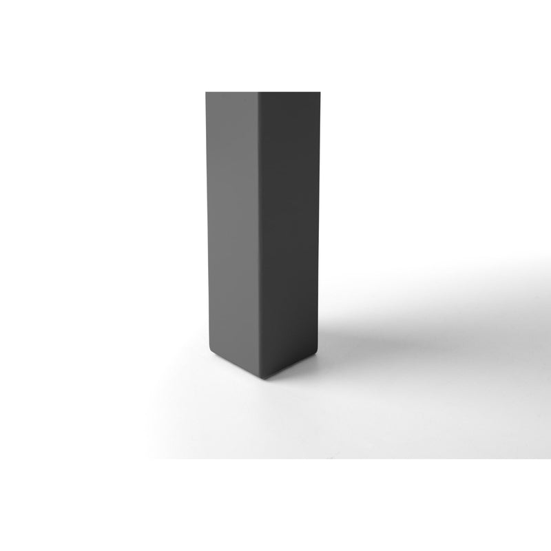 Black rectangular object on a white background
