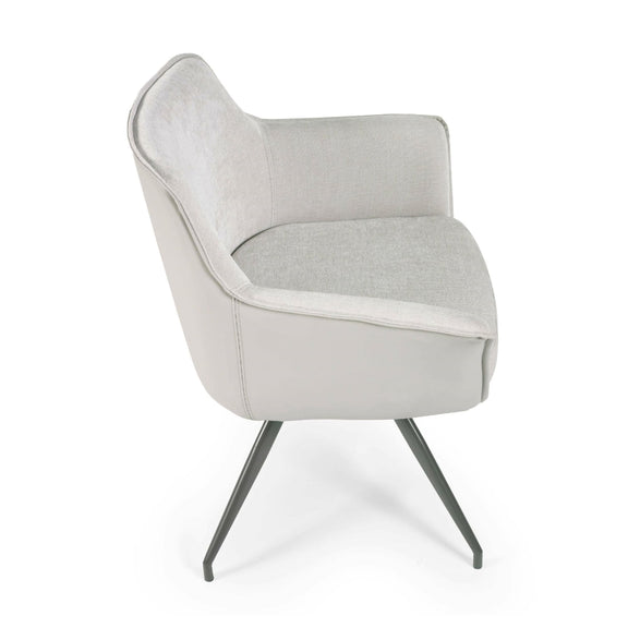 Gray armchair with a white background