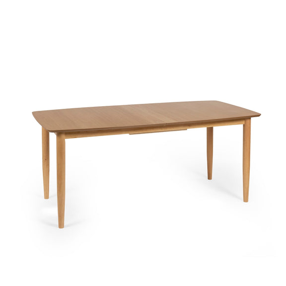 Wooden table on a white background
