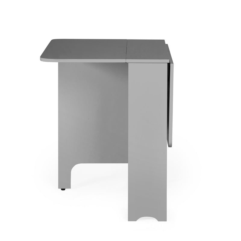 Gray side table on a white background