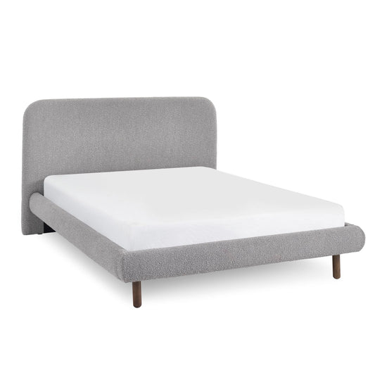Bed with dimensions labeled on a white background