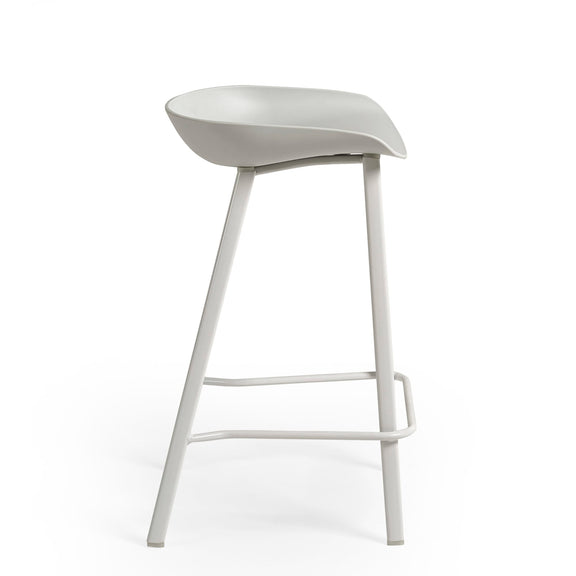 White bar stool on a white background