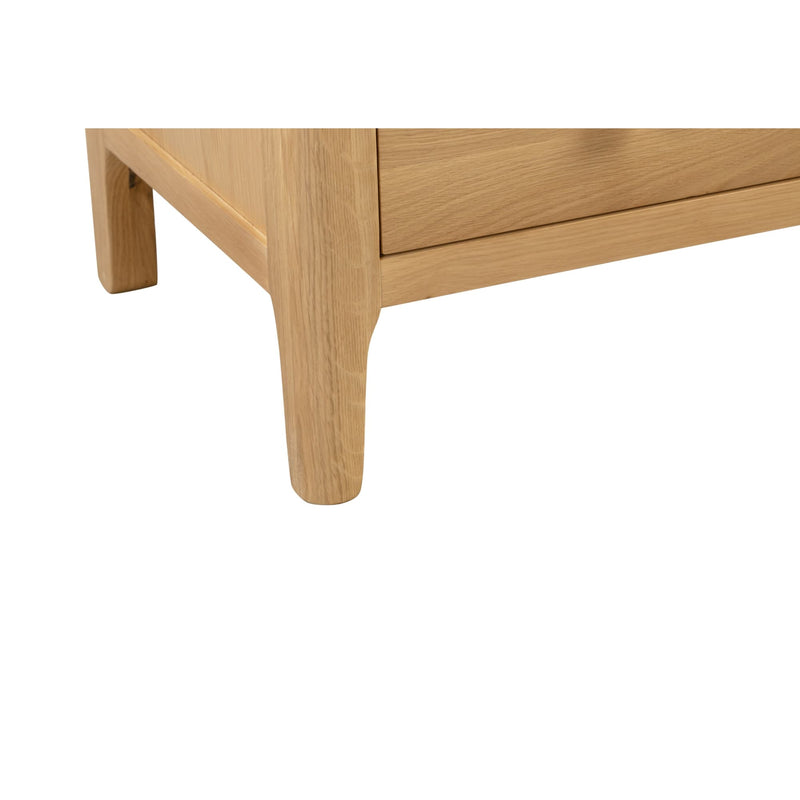 Wooden drawer with a visible grain pattern on a white background